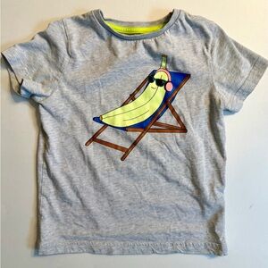 Gray Kids Shirt with Banana Print